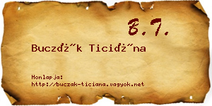 Buczák Ticiána névjegykártya